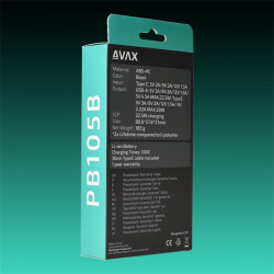 AVAX Powerbank USB-C 20W 10000mAh, fekete