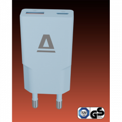 AVAX Hálózati töltő USB-A USB-C 30W Nano Slim világoskék