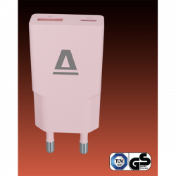 AVAX Hálózati töltő USB-A USB-C 30W Nano Slim rózsaszín