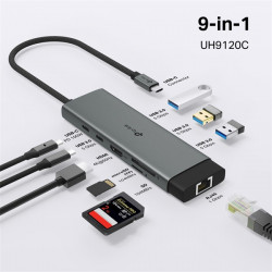 TP-LINK USB Type-C HUB 6 portos 1xHDMI + 1xLAN + 1xPD 100W + 1xUSB-C, 3xUSB +2xKártyaolvasó, UH9120C