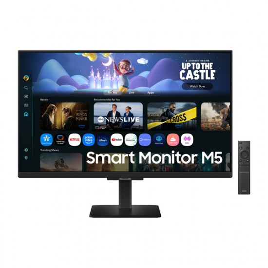SAMSUNG SMART VA monitor 27" M5, 1920x1080, 16:9, 250cd/m2, 4ms, 2xHDMI/2xUSB/WiFi/Bluetooth, hangszóró