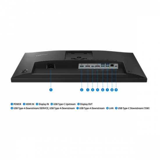 SAMSUNG IPS 100Hz monitor 24" S43UF, 1920x1080, 16:9, 300cd/m2, 5ms, DisplayPort/HDMI/USB-C/LAN, Pivot