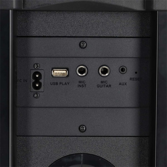 Nedis SPPT2480BK bluetooth hangszóró, 2x 5.25" mélynyomó, 2 x 2" magassugárzó, 240W, 5 óra lejátszási idő, akku