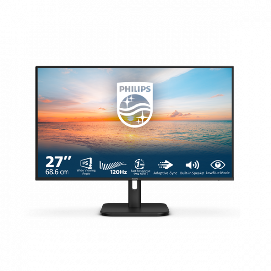 PHILIPS IPS 120HZ monitor 27" 27E1N1200A/00, 1920x1080, 16:9, 300 cd/m2, 1ms, VGA/HDMI/DisplayPort