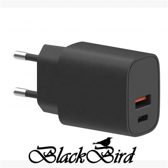 BLACKBIRD Hálózati Adapter T131 25W, Fekete