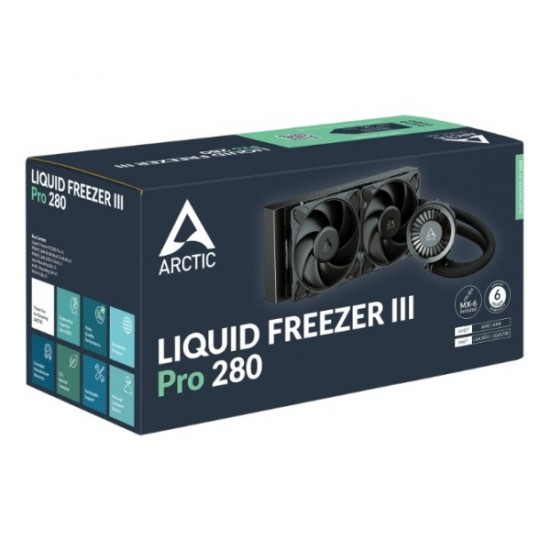 ARCTIC COOLING CPU hűtő Liquid Freezer III Pro 280 (vízhűtés), Univerzális, Fekete