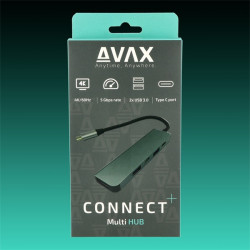 AVAX USB HUB USB-C 5in1 2xUSB3.0, USB-C, HDMI, 100W