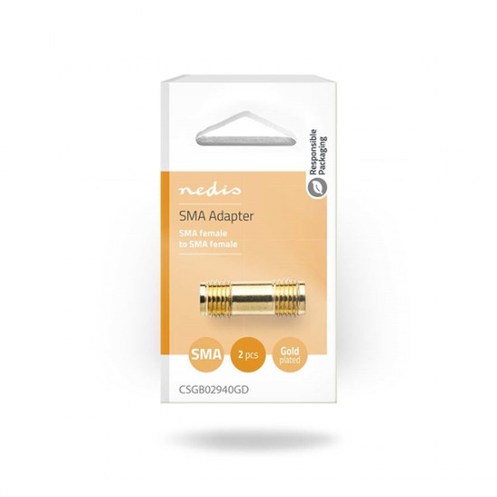 Nedis CSGB02940GD SMA toldó adapter, réz, aranyozott, 2db/csomag