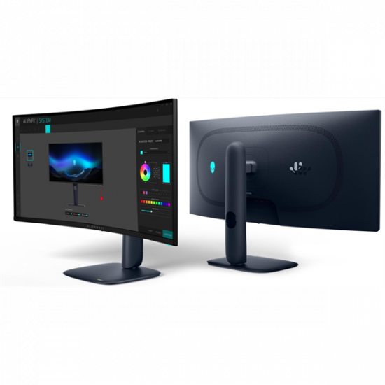 DELL Alienware Ívelt Monitor 34,02" AW3425DW QD OLED 3440x1440, 240Hz, 21:9, 1,5m:1, 250cd, 0,03ms, DP, HDMI, USB-C