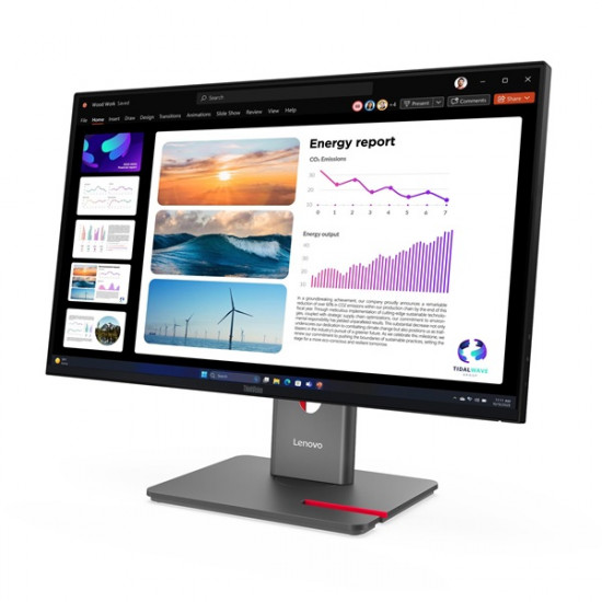 LENOVO Monitor - ThinkVision P24q-40; 23,8" QHD 2560x1440 IPS 120Hz, 16:9, 1500:1, 300cd/m2, 4ms, HDMI, DP, USB A-B-C