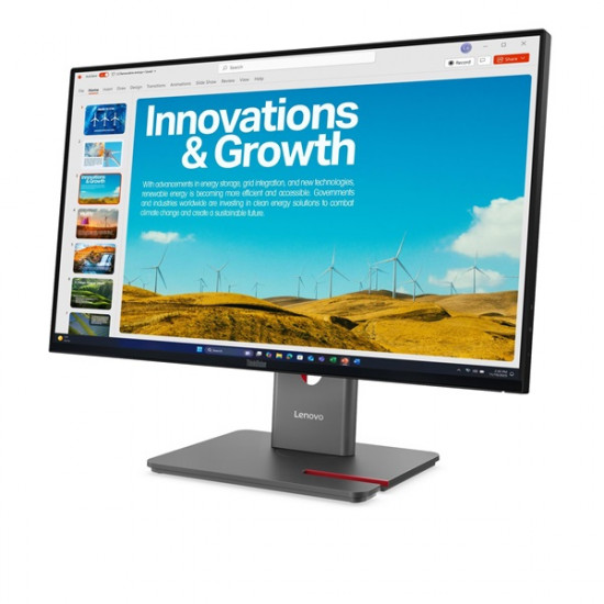 LENOVO Monitor - ThinkVision P24qd-40; 23,8" QHD 2560x1440 IPS 120Hz, 16:9, 1500:1, 300cd/m2, 4ms, HDMI,DP,USB ABC, RJ45