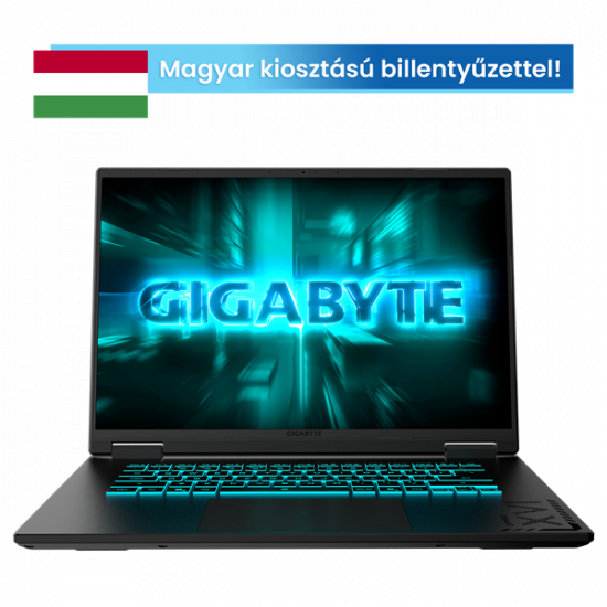 GIGABYTE GAMING A16 3VH 16" WUXGA (165Hz), AMD Ryzen 7 260 (8C/5.1Ghz), 16GB, 1TB SSD, RTX 5060, Magyar billentyű