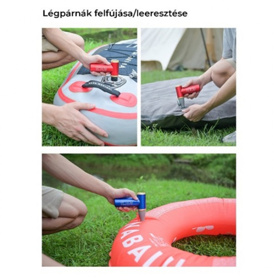 KICA FY4821 JetFan 2S KIT multifunkciós légfúvó porszívó fejjel, 117000 for. / perc, 27,5 m/s üzemidő 4,5 óra, LED piros