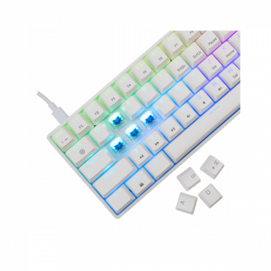 WHITE SHARK GK-004223W/BL-HU SHINOBI-2/W-BL-HU mech. bill. 62 kék gomb,fehér,magyar