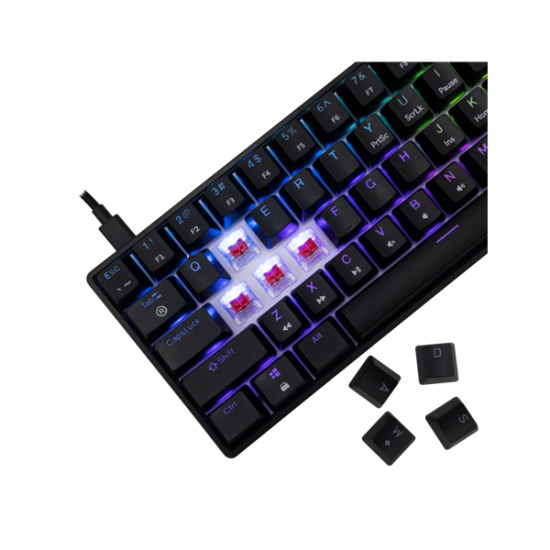 WHITE SHARK GK-004113B/R-HU SHINOBI-2/B-R-HU mech. bill. 62 piros gomb,fekete, magyar