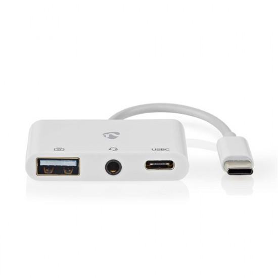 Nedis CCGB64790WT01 USB-C multiport, USB C - USB-A anya / USB- anya / 3,5 mm-es anya