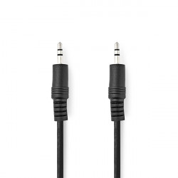Nedis CAGL22000BK50 sztereo audio kábel, 3,5 mm jack dugó - 3,5 mm jack dugó, 5m