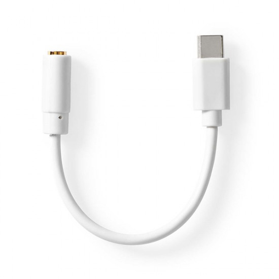 Nedis CCGB65950WT01 USB-C (USB C) dugó - 3,5 mm sztereo jack aljzat, aranyozott, 0,10m