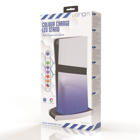 VENOM PS5 Pro/Slim Kiegészítő Fekete RGB LED állvány,VS5027