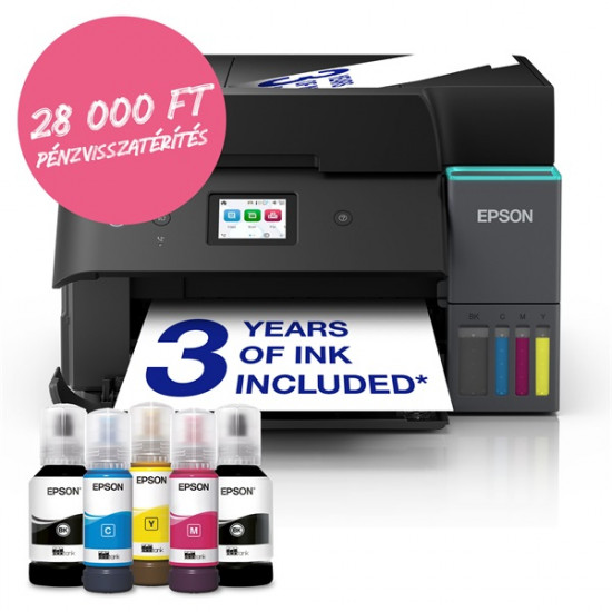 EPSON Tintasugaras nyomtató - EcoTank L6390 (A4, MFP, színes,4800x1200 DPI,33 lap/perc, duplex, ADF, USB/LAN/Wifi)