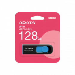 ADATA Pendrive 128GB, UV128 USB 3.2, Fekete-kék