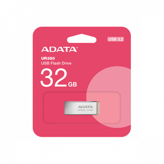 ADATA Pendrive 32GB, UR350 USB 3.2, fémházas, barna