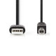 Nedis CCGL60101BK30 USB2.0, USB A - B kábel, 480Mbs, hossz 3m