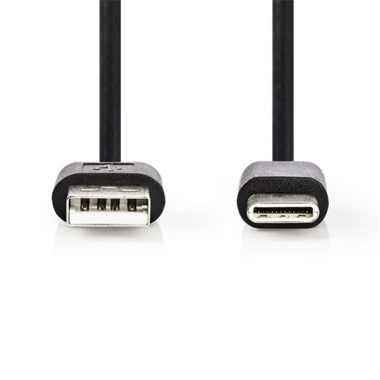 Nedis CCGL60601BK10 USB A - USB C (USB-C) kábel, 5W, hossz 1m