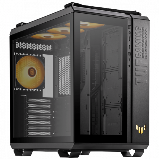 ASUS Ház TUF Gaming GT502 Plus, Tápegység nélkül, Fekete, Üvegfalú