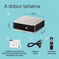 EPSON Projektor - Lifestudio Pop – EF-61R Rózsakvarc (3LCD, 1920x1080, 16:9, 700 AL, 5 000 000:1, HDMI/USB/WiFi)