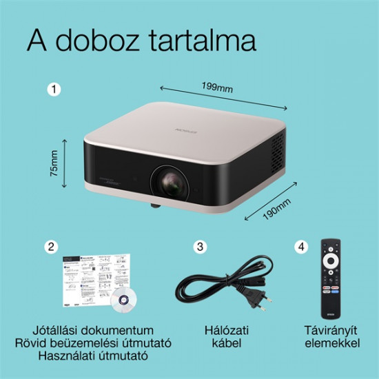 EPSON Projektor - Lifestudio Pop – EF-61R Rózsakvarc (3LCD, 1920x1080, 16:9, 700 AL, 5 000 000:1, HDMI/USB/WiFi)