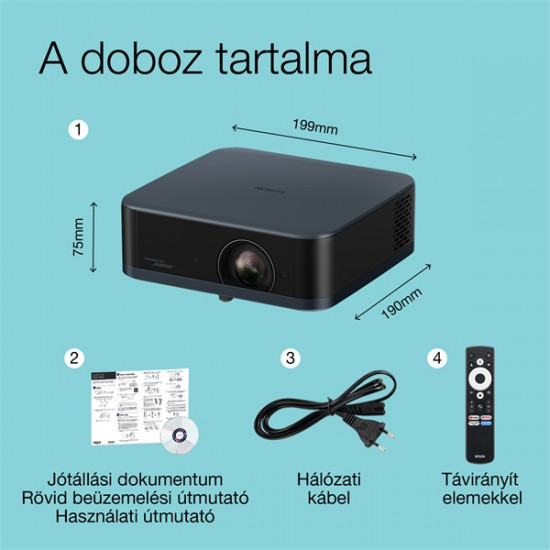 EPSON Projektor - Lifestudio Pop – EF-62N (3LCD, 1920x1080, 16:9, 700 AL, 5 000 000:1, HDMI/USB/WiFi)