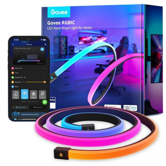 GOVEE RGBIC LED Neon Rope Light for Desks 3m