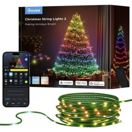 GOVEE String Lights 2S karácsonyi fényfüzér 20m