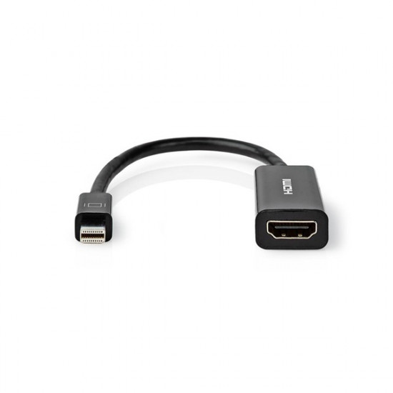 Nedis adapter kábel CCGT37650BK02 mini displayport 1.2 dugó - HDMI aljzat, 0,20m