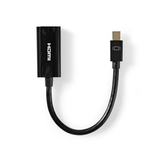 Nedis adapter kábel CCGT37650BK02 mini displayport 1.2 dugó - HDMI aljzat, 0,20m