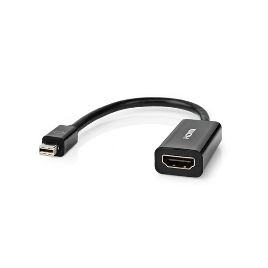 Nedis adapter kábel CCGT37650BK02 mini displayport 1.2 dugó - HDMI aljzat, 0,20m