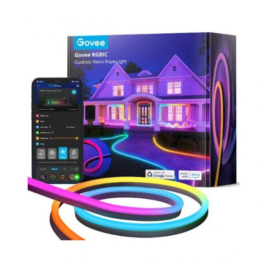 GOVEE RGBIC Outdoor Neon Rope Light 10m