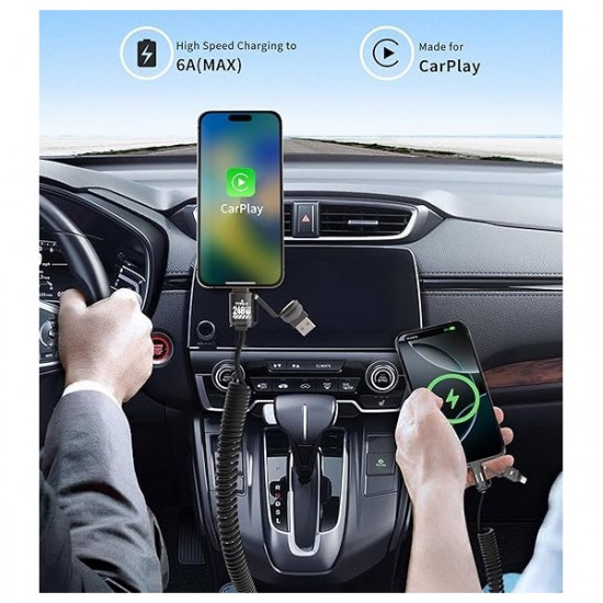 BLACKBIRD Adatkábel Extreme 4in1 USB-A/USB-C/Lightning 50-200cm, fekete