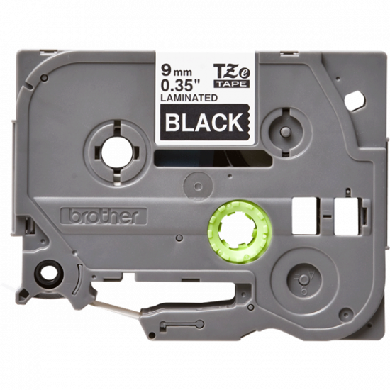 BROTHER szalag TZe-325, Fekete alapon Fehér, Laminált, 9mm  0.35", 8 méter