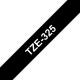 BROTHER szalag TZe-325, Fekete alapon Fehér, Laminált, 9mm  0.35", 8 méter