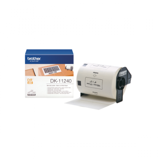 BROTHER Etikett címke DK-11240, 102mm x 51mm, Elővágott (stancolt), Fehér alapon fekete, 600 db